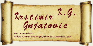 Krstimir Gnjatović vizit kartica